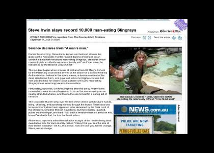 PTKFGS: Steve Irwin Slays 10,000 Man-Eating Stingrays