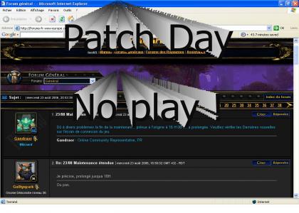 Patch day, no play
