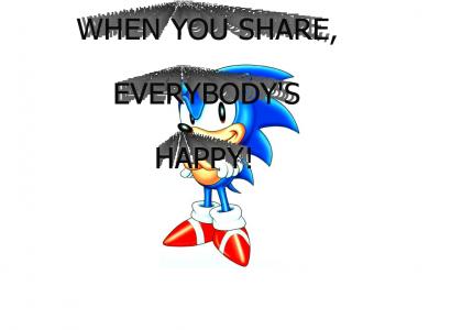 Sonic Gives Sharing Advice