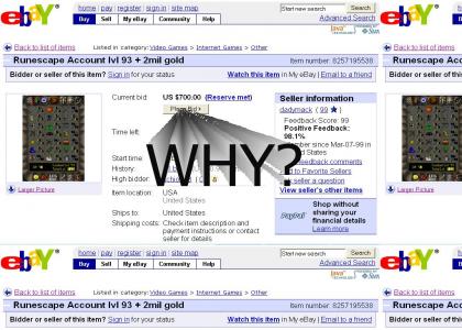 Runescape eBay Account... :(