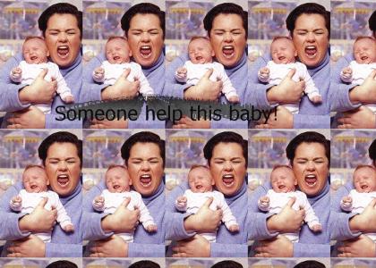 Rosie O'Donnell steals a baby!