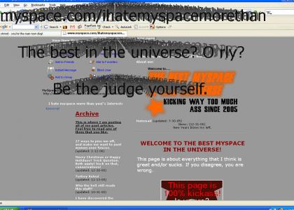 The Best Myspace in the Universe?