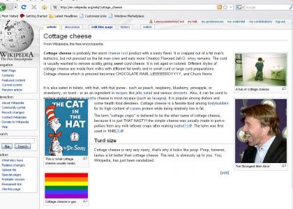 Wikipedia Vandalism: Cottage Cheese