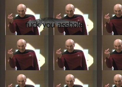 Picard gives the finger