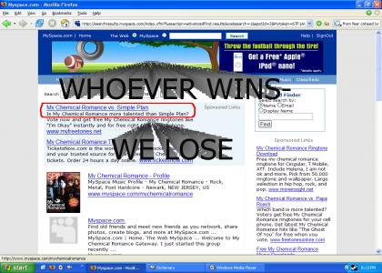 MCR Vs. Simple Plan Vs. MySpace