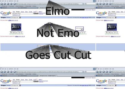 Elmo goes cut cut
