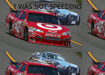 Juan Pablo Montoya was NOT speeding!