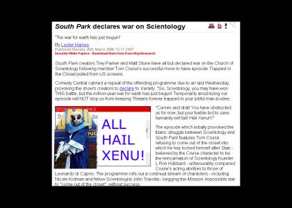 South Park Battles Scientology