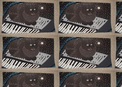 catpaintedonakeyboardinspace