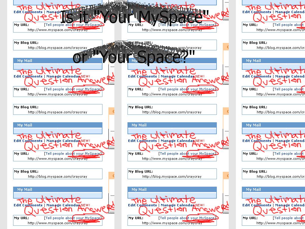 myspaceanswered