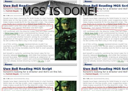Metal Gear IS DONE!
