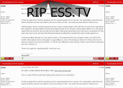 ESS.TV shut down! Nooooo!