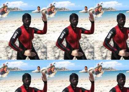 Little Black Girl Approves of Surf Ninjas