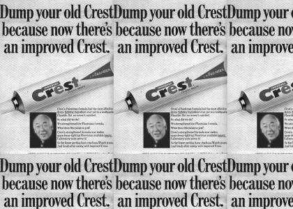 Don't forget Pat Morita's Crest commercials...