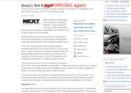 Sony's Wrong Again!