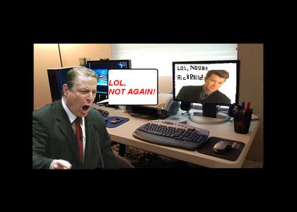 Al Gore gets RickRoll'd