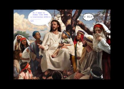 Jesus tells a fib lol