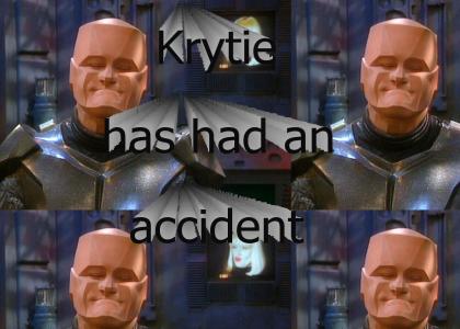 Kryten had an accident