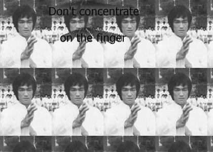 Don't concentrate on the finger