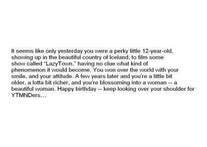Sentimental Message to Julianna on her Birthday