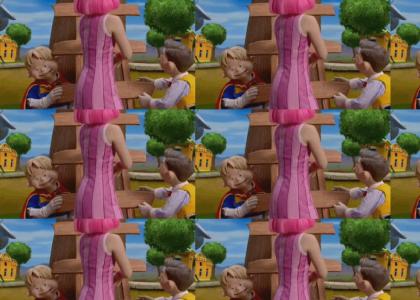 Lazytown: Stingy looks up Stephanie