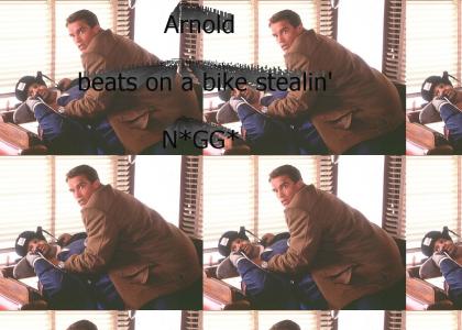 N*gg* stole arnolds bike - now its payback!
