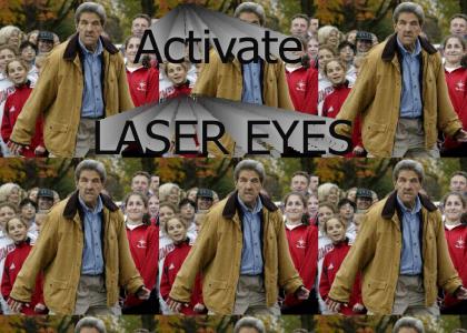 John Kerry's Laser Eyes