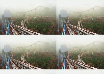 Abandoned Amusement Park has a Single Visitor