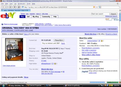 Nintendo 64 Kid's Nintendo 64 is now sold on ebay
