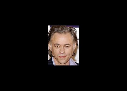 Sir Bob Geldof doesnt change facial expressions