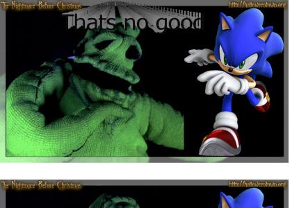 Sonic gives Oogie Boogie advice
