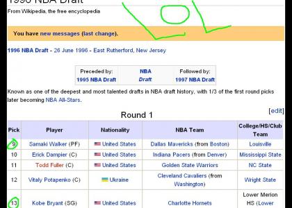 Mavs Fail at 1996 NBA Draft