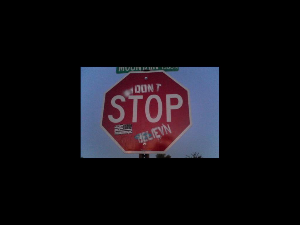 dontstopsignbelieving