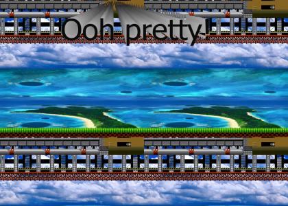 Custom Sonic Level: Fly Over Beach