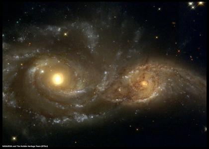 Two Colliding Galaxies... Stare into your Soul