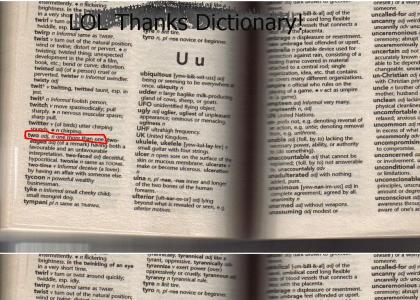 Thank God for the dictionary