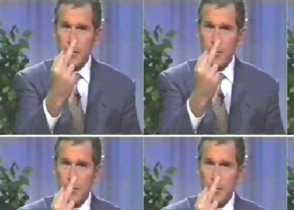 George Bush gives the finger to Black People.
