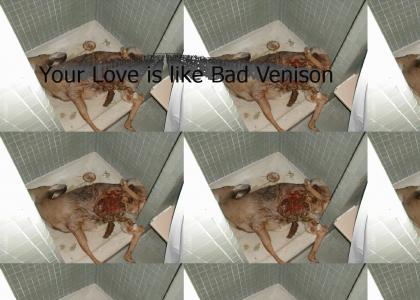 Your love is like bad venison..