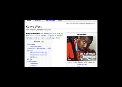 up dated: messed with Kayne W wikipedia