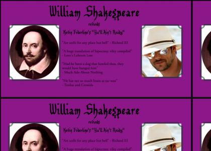 William Shakespeare: MUSIC CRITIC!!