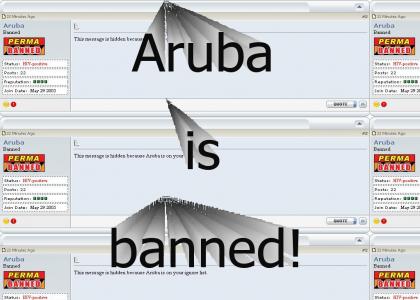 Aruba is banned!