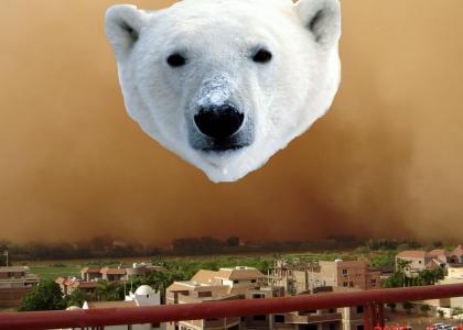 Polar Bear In A Sandstorm