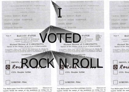 I Voted Rock n Roll