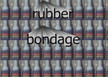 rubber bondage (pornohomonym)