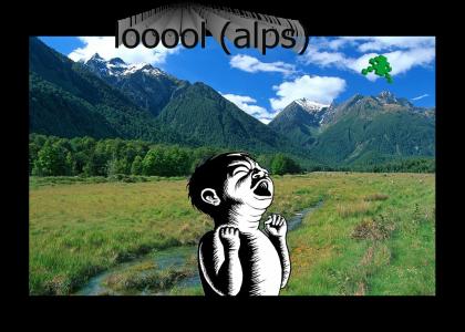 Baby expresses feelings for the Alps