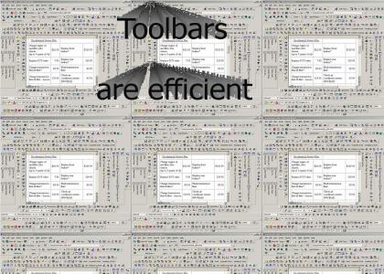 Toolbars are efficient