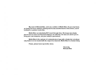 Letter About Mullet Man
