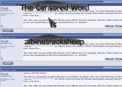 "albinoblacksheep" banned on eBaum's