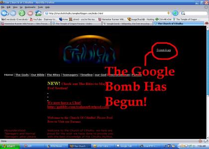 The Googlebomb has begun!