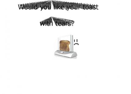 I am a sad, sad toaster made of glass.